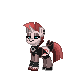 Size: 80x80 | Tagged: safe, oc, oc only, oc:fragile string (scarlet rebel), oc:scarlet rebel, pony, unicorn, pony town, anarchy, clothes, garter belt, punk, redhead, simple background, solo, stockings, thigh highs, transparent background