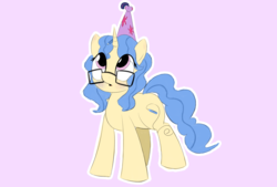 Size: 3496x2362 | Tagged: safe, artist:taurson, oc, oc only, oc:eleos, pony, butt, glasses, hat, high res, party hat, plot, solo