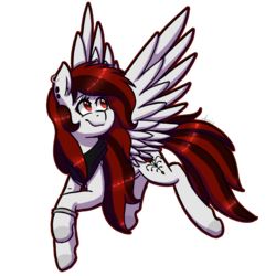 Size: 1000x1000 | Tagged: safe, artist:ghostlymarie, oc, oc only, oc:rosebud, pegasus, pony, clothes, ear piercing, female, looking up, mare, outline, piercing, scarf, simple background, smiling, solo, transparent background