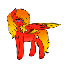 Size: 1000x1000 | Tagged: safe, artist:ghostlymarie, oc, oc only, oc:sunrise tune, pegasus, pony, happy, looking down, pregnant, simple background, smiling, sweet, white background