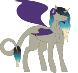 Size: 2735x2569 | Tagged: safe, artist:midnight-drip, oc, oc only, oc:eris, hybrid, high res, interspecies offspring, male, offspring, parent:discord, parent:princess celestia, parents:dislestia, simple background, solo, white background