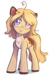 Size: 1944x3000 | Tagged: safe, artist:fensu-san, oc, oc only, earth pony, pony, chromatic aberration, female, mare, simple background, sketch, solo, white background