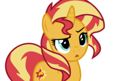 Size: 519x347 | Tagged: safe, artist:stallionmaidenstudio, sunset shimmer, pony, unicorn, g4, female, mare, simple background, solo, transparent background, vector