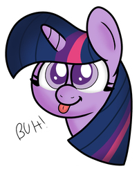 Size: 828x1032 | Tagged: safe, artist:akakun, artist:akakunda, twilight sparkle, pony, g4, bust, female, head, mare, portrait, simple background, tongue out, white background