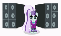 Size: 4487x2622 | Tagged: safe, artist:dnastudiobrony, coloratura, earth pony, pony, g4, amplifier, countess coloratura, female, high res, hoofsies, simple background, solo, speaker, transparent background, vector