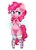 Size: 1543x2160 | Tagged: safe, artist:rizzych, pinkie pie, earth pony, pony, g4, belly button, bipedal, chubby, clothes, donut, ear fluff, female, food, looking at you, mare, plump, simple background, socks, solo, stockings, striped socks, thick, thigh highs, white background