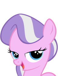 Size: 6320x8320 | Tagged: safe, artist:slb94, edit, editor:slayerbvc, vector edit, diamond tiara, earth pony, pony, g4, absurd resolution, accessory-less edit, bedroom eyes, female, filly, missing accessory, simple background, solo, transparent background, vector