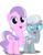 Size: 3946x5000 | Tagged: safe, artist:dashiesparkle edit, artist:parclytaxel, edit, editor:slayerbvc, vector edit, diamond tiara, silver spoon, earth pony, pony, crusaders of the lost mark, g4, .svg available, absurd resolution, accessory-less edit, adorabullies, cute, female, filly, glasses, jewelry, missing accessory, necklace, simple background, transparent background, vector