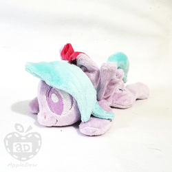 Size: 1000x1000 | Tagged: safe, artist:appledew, flitter, pony, g4, beanie (plushie), bow, irl, photo, plushie, solo