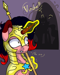 Size: 1600x2000 | Tagged: safe, artist:vincher, princess celestia, oc, oc:vincher, g4, food, pizza, royal guard, worried