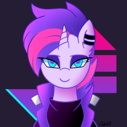 Size: 2100x2100 | Tagged: safe, artist:ciderpunk, oc, oc only, oc:synthwave, pony, cutie mark, high res, solo