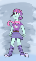 Size: 1828x3080 | Tagged: safe, artist:berrypunchrules, sunny flare, equestria girls, g4, boots, clothes, converse, female, scarf, shoes, skirt, solo