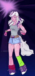 Size: 400x866 | Tagged: safe, artist:mahtarwen, twilight, human, g1, 80s, clothes, converse, female, horn, horned humanization, humanized, pony coloring, shoes, solo, tailed humanization, tank top, watermark