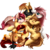 Size: 3518x3509 | Tagged: safe, artist:pridark, oc, oc only, earth pony, pegasus, pony, unicorn, commission, eyes closed, glasses, harem, high res, kissing, laughing, lucky bastard, one eye closed, open mouth, simple background, transparent background, wink