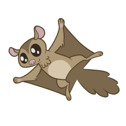 Size: 3000x3000 | Tagged: safe, artist:sitnich, flying squirrel, squirrel, g4, may the best pet win, ambiguous gender, animal, gliding, high res, simple background, solo, squirrely, transparent background