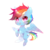 Size: 1584x1584 | Tagged: safe, artist:yioyio, rainbow dash, pegasus, pony, g4, blushing, female, flying, mare, simple background, solo, transparent background