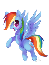 Size: 800x1066 | Tagged: safe, artist:latia122, rainbow dash, pegasus, pony, g4, female, flying, happy, mare, simple background, solo, spread wings, transparent background, wings