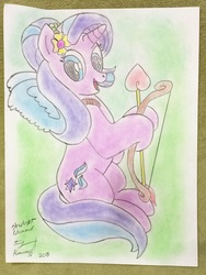 Size: 1500x2000 | Tagged: safe, artist:jerrykenway, starlight glimmer, pony, unicorn, g4, cupid, female, solo, traditional art