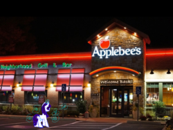 Size: 1024x768 | Tagged: safe, artist:chromas-detersination, edit, rarity, pony, unicorn, g4, applebee's, butt, dock, fight, irl, photo, plot, ponies in real life, rarity fighting a giant applebee's, request, tail