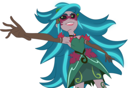 Size: 10991x7625 | Tagged: safe, artist:theartsyemporium, gaea everfree, gloriosa daisy, equestria girls, g4, my little pony equestria girls: legend of everfree, absurd resolution, armpits, clothes, female, gloves, inkscape, low angle, outstretched arm, simple background, solo, transparent background, vector