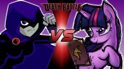 Size: 750x421 | Tagged: safe, editor:asymmetricalknot, twilight sparkle, alicorn, pony, g4, death battle, death battle!: raven vs twilight sparkle, exploitable meme, meme, raven (dc comics), twilight sparkle (alicorn)