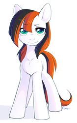 Size: 1698x2708 | Tagged: safe, artist:fensu-san, oc, oc only, earth pony, pony, female, mare, simple background, solo, white background