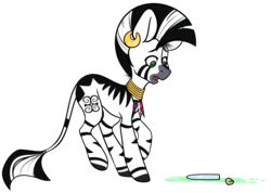 Size: 4042x2871 | Tagged: safe, artist:maximkoshe4ka, oc, oc only, pony, zebra, high res, simple background, solo, transparent background, vial, zebra oc