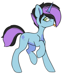 Size: 2266x2694 | Tagged: safe, artist:maximkoshe4ka, oc, oc only, pony, unicorn, female, glasses, high res, mare, raised hoof, simple background, solo, tongue out, transparent background