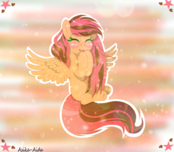 Size: 5971x5201 | Tagged: safe, artist:asika-aida, oc, oc only, pegasus, pony, absurd resolution, eyes closed, female, mare, smiling, solo