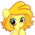 Size: 700x700 | Tagged: safe, artist:turtlefarminguy, oc, oc only, oc:butterscotch (robiinart), earth pony, pony, blush sticker, blushing, bust, female, heart, looking at you, mare, raised hoof, simple background, solo, transparent background