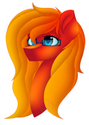 Size: 842x1191 | Tagged: safe, artist:sapphirepaints, oc, oc:sunrise tune, bust, happy, portrait, simple background, smiling, transparent background