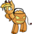 Size: 332x355 | Tagged: safe, artist:nootaz, oc, oc only, oc:looty, pony, halloween, holiday, loot box, pumpkin bucket, simple background, smiling, solo, transparent background