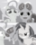 Size: 641x802 | Tagged: safe, artist:herooftime1000, dj pon-3, upper crust, vinyl scratch, oc, octavia in the underworld's cello, g4, karma, monochrome, pixel art, tackle