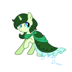 Size: 1200x1200 | Tagged: safe, artist:rikadiane, oc, oc only, pony, unicorn, clothes, dress, female, mare, simple background, solo, transparent background