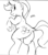 Size: 728x822 | Tagged: safe, artist:dimfann, applejack, earth pony, pony, g4, applebutt, applejack's hat, appul, butt, cowboy hat, dock, female, freckles, grayscale, hat, looking at you, looking back, looking back at you, monochrome, plot, rearing, simple background, sketch, smiling, smiling at you, solo, text, underhoof, white background