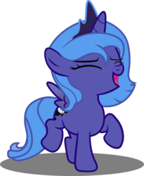 Size: 2941x3588 | Tagged: safe, artist:dassboshit, artist:eiti3, artist:karmakstylez, edit, princess luna, alicorn, pony, cute, female, filly, lunabetes, show accurate, simple background, solo, transparent background, vector, woona, younger