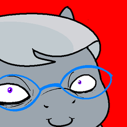 Size: 400x400 | Tagged: safe, artist:darkdoomer, silver spoon, g4, bust, close-up, cute, faic, female, filly, looking at you, ms paint, portrait, smiling