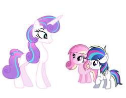 Size: 1576x1232 | Tagged: safe, artist:rainbows-skies, princess flurry heart, oc, oc:crystal stone, pegasus, pony, g4, brother and sister, colt, female, filly, male, offspring, older, parent:princess cadance, parent:shining armor, parents:shiningcadance, siblings, simple background, sisters, transparent background