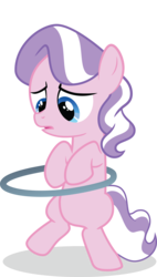 Size: 2224x3902 | Tagged: safe, artist:felix-kot, edit, editor:slayerbvc, vector edit, diamond tiara, earth pony, pony, g4, the cutie pox, accessory-less edit, bipedal, female, filly, high res, loop-de-hoop, missing accessory, simple background, solo, transparent background, vector