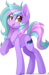 Size: 914x1390 | Tagged: safe, artist:scarlet-spectrum, oc, oc only, oc:sierra drift, earth pony, pony, commission, female, mare, open mouth, raised hoof, simple background, smiling, solo, transparent background