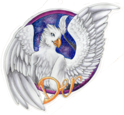 Size: 875x811 | Tagged: safe, artist:heidi, oc, oc only, oc:der, griffon, badge, majestic, male, simple background, solo, spread wings, transparent background, wings