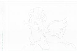 Size: 3026x2007 | Tagged: safe, artist:justanotherponyartblog, zephyr breeze, alicorn, pegasus, pony, g4, alicornified, dark magic, high res, implied king sombra, just another pony art blog, magic, male, patreon, patreon preview, pencil drawing, possessed, race swap, sketch, sneak peek, solo, stallion
