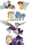 Size: 1300x1935 | Tagged: safe, artist:mintbubbie, fluttershy, oc, oc:ambrosia, oc:blue moon, oc:chaotic events, oc:honeycrisp, oc:mirror gleam, oc:moonlight constellation, oc:northern star, oc:stormfront, alicorn, earth pony, hybrid, pegasus, pony, unicorn, g4, blaze (coat marking), clothes, coat markings, crying, facial markings, female, interspecies offspring, male, mare, offspring, older, parent:applejack, parent:big macintosh, parent:discord, parent:flash sentry, parent:fluttershy, parent:good king sombra, parent:king sombra, parent:prince blueblood, parent:princess celestia, parent:princess luna, parent:rainbow dash, parent:soarin', parent:sunburst, parent:tempest shadow, parent:thunderlane, parent:trixie, parent:twilight sparkle, parents:bluetrix, parents:celestibra, parents:dislestia, parents:flashlight, parents:fluttermac, parents:soarinjack, parents:tempestluna, parents:thunderdash, parents:twiburst, socks (coat markings), spread wings, stallion, wall of tags, wings