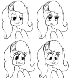 Size: 1500x1700 | Tagged: safe, artist:husdur, pinkie pie, g4, monochrome