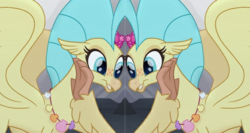Size: 516x274 | Tagged: safe, edit, edited screencap, screencap, princess skystar, classical hippogriff, hippogriff, g4, my little pony: the movie, mirrored, multeity, unitinu