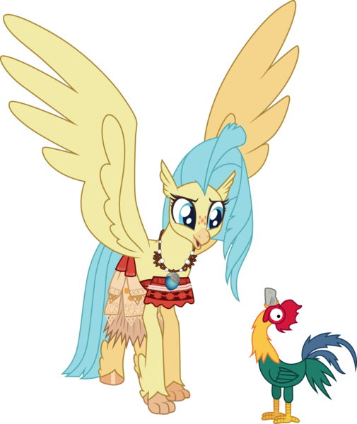 Artist Cloudyglow Chicken Classical Hippogriff Clothes Clothes Swap Cosplay Costume Disney Female Freckles Heihei Hei Hei The Rooster Hippogriff Moana My Little Pony The Movie Princess Skystar Safe Simple Background Transparent