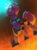 Size: 994x1330 | Tagged: dead source, safe, artist:renokim, tempest shadow, pony, unicorn, g4, my little pony: the movie, armor, broken horn, female, horn, mare, raised hoof, solo, sparking horn