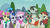 Size: 1600x900 | Tagged: safe, screencap, carbon fizz, cracked wheat, ever essence, ginger beard, hush slush, minty mocha, raspberry latte, earth pony, pony, unicorn, g4, my little pony: friendship is magic, the parent map, ancient pony grain bread, crying, female, male, mare, stallion