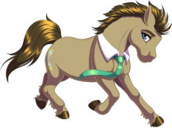 Size: 1024x761 | Tagged: safe, artist:kittehkatbar, doctor whooves, time turner, earth pony, pony, g4, hoers, male, necktie, realistic, realistic horse legs, simple background, smiling, solo, stallion, transparent background, trotting