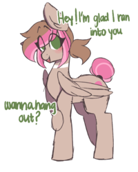 Size: 2000x2500 | Tagged: safe, artist:php172, oc, oc only, oc:sakura mochi, pegasus, pony, blushing, choker, dialogue, female, hair bun, high res, looking at you, mare, open mouth, ponytail, raised eyebrows, simple background, transparent background